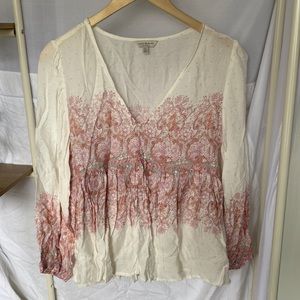 Lucky Brand Blouse with Floral Details